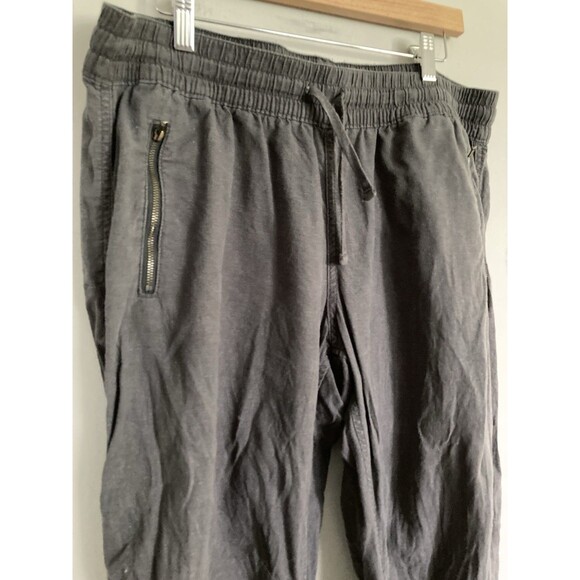 2 pair Alpine Design Linen Joggers Pants LARGE Women Olive Green Gray Active - Picture 10 of 16